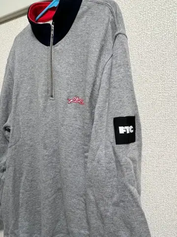 FTC 그레이 하프 지퍼 맨투맨 M