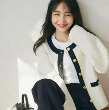 BASEMENTonline 바이컬러 가디건