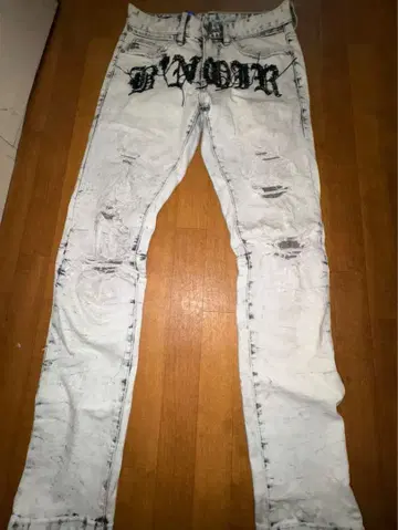 D'NOIR 데미지 가공 스키니 데님