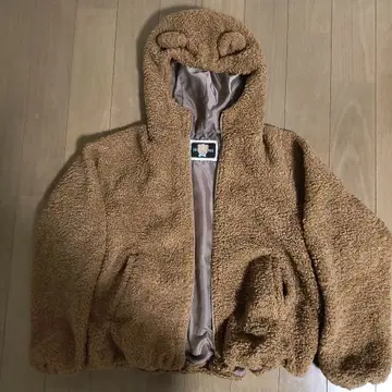 핑크하우스 곰돌이풍 후드 부착 점퍼 (미사용에 가까움)