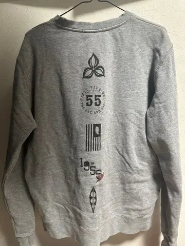 55DSL 그레이 맨투맨 트레이닝복