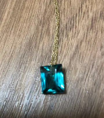 니치 니치 블루그린 색상 유리 목걸이