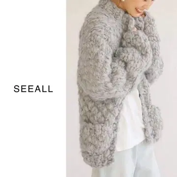 SEEALL | 슬라브 니트 핸드메이드 가디건