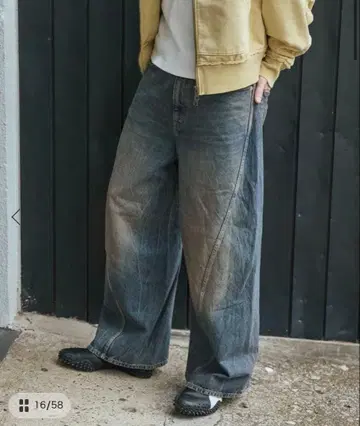 3D 캐논 5 포켓 데님 팬츠