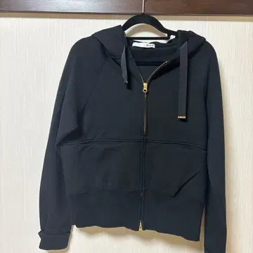 JENNE 블랙 풀 집업 후드티