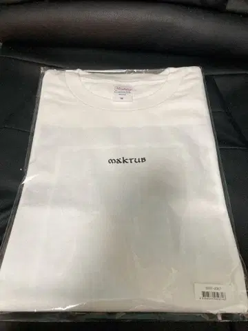 [ 미개봉 새상품 ] maktub t-shirts 화이트 M