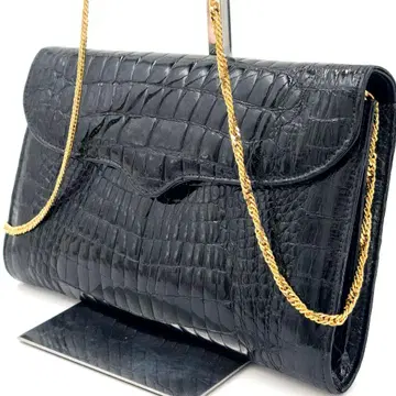 [ 새상품급 고급 ] 크로커다일 숄더백 2way 체인 사선 크로스