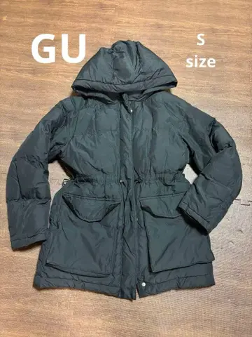 블랙 다운 자켓 S 사이즈 후드 부착