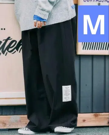 비 위드 M 기모 턱 팬츠 블랙 M