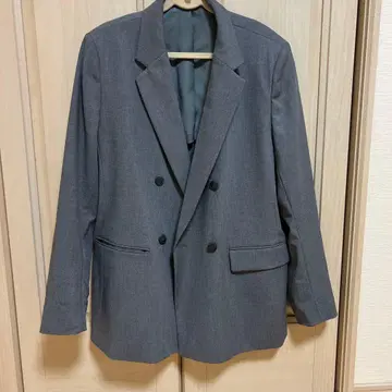 그레이 더블 브레스트 테일러드 자켓