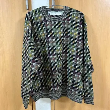 JHANE BARNES 기하학 패턴 니트 L/G