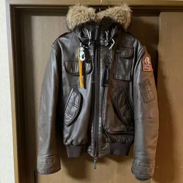 PARAJUMPERS 가죽 퍼 브라운 자켓