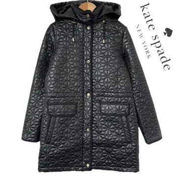 현행 모델 kate spade 퀼티드 스페이드 플로럴 코트 블랙 S