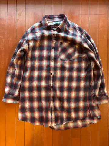 컨버스 체크 무늬 플란넬 긴팔 셔츠