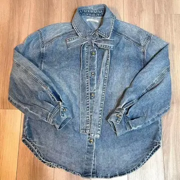 crie conforto (밤 네이비) 데님 셔츠