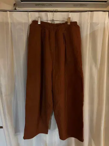 남성용 브라운 와이드 팬츠