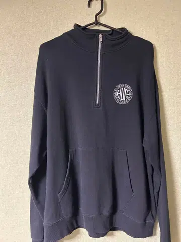 HUF 블랙 하프 지퍼 트레이닝복 M