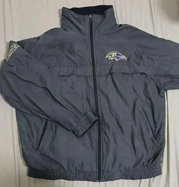 US 구제 의류 NFL 볼티모어 레이븐스 풀 지퍼 자켓