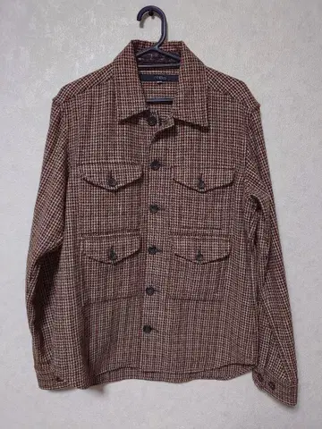 INHEART 브라운 체크 무늬 커버올 남성용 L