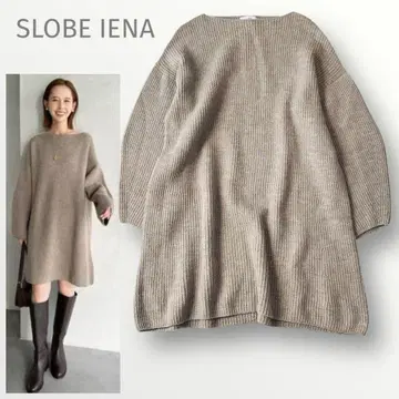 슬로브 이에나 SLOBE IENA 파인 울 니트 미니 원피스