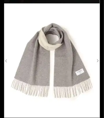 SHIPS 캐시미어 머플러 그레이/아이보리