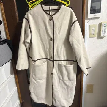 크림? 롱 코트 플리스풍