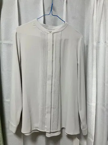 택 포함 알파 큐빅 긴팔 블라우스 플리츠 디자인 13호