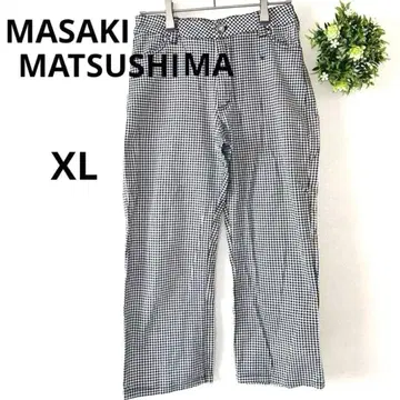 마사키 마츠시마 캐주얼 팬츠 슬랙스 깅엄 체크 큰 사이즈 W73