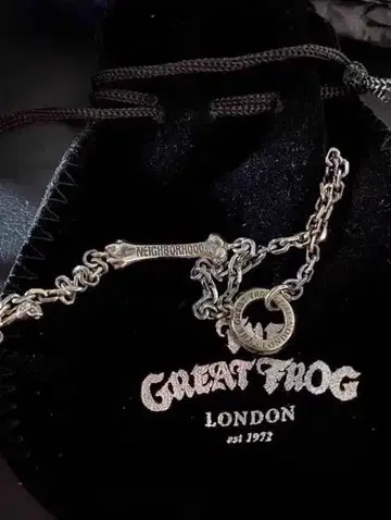 NEIGHBORHOOD xTHE GREAT FROG 실버 해골 팔찌