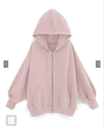 GRL 오버 사이즈 맨투맨 지퍼 후드티 [pm619a] 핑크