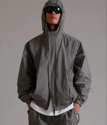 LIKE THE MOST windbreaker gray