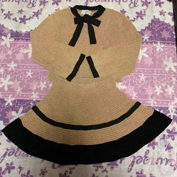 Michell 마카롱 베이지 니트 셋업