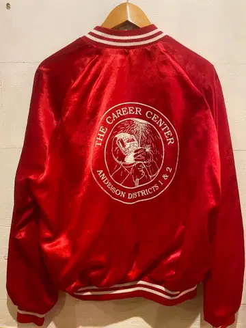 90년대 USA 빈티지 나일론 자켓 레드 사이즈 L