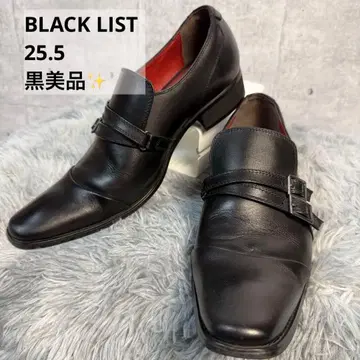 새상품급 BLACK LIST 더블 몽크 25.5cm 가죽 신발 비즈니스