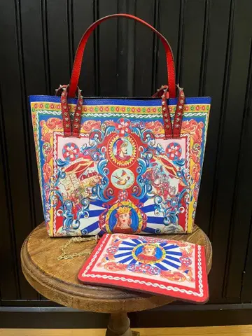 새상품급 컬러풀 토트백 & 파우치 세트