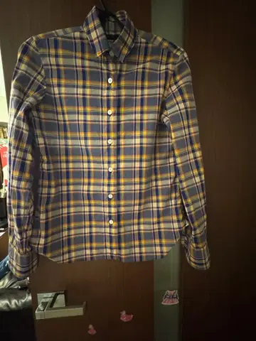 FINAMORE 피나모레 체크 셔츠 38 사이즈