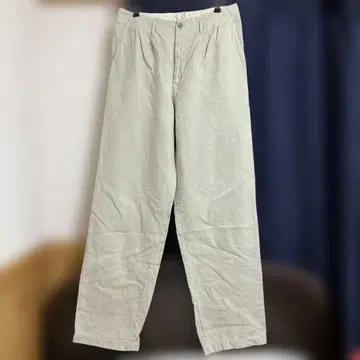 남성용 와이드 레그 치노 팬츠 투 턱 면 린넨