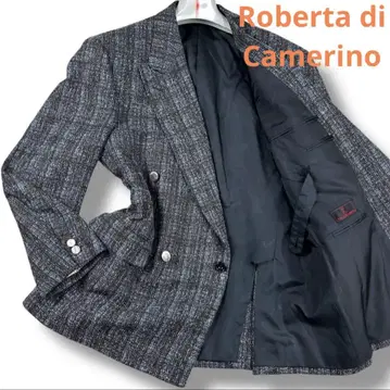 [ 새상품급 ] 로베르타 디 카메리노 테일러드 자켓 더블 부클 체크