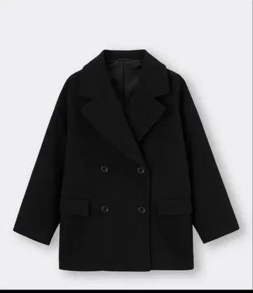 GU 코지 멜톤 오버 사이즈 하프 코트