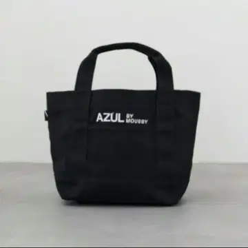 아줄바이마우지 로고 자수 미니 토트백