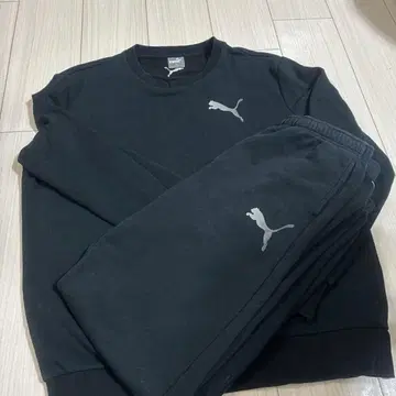 PUMA 푸마 셋업 상하의 세트 맨투맨 트레이닝복 팬츠 블랙