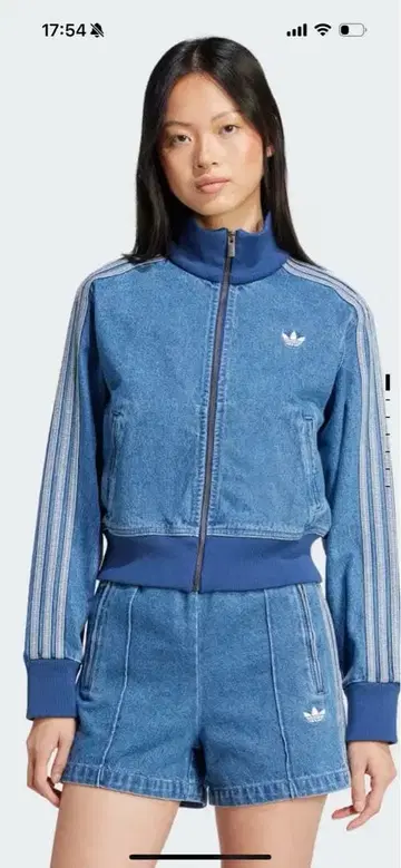 adidas originals 데님 트랙 탑 XS