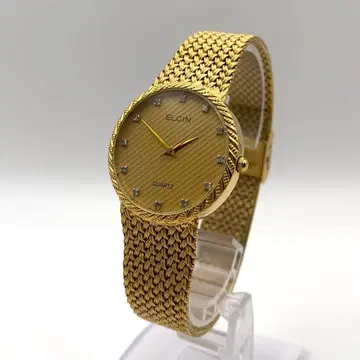 ELGIN 엘진 FK278 남성용 손목시계 쿼츠 12P 골드