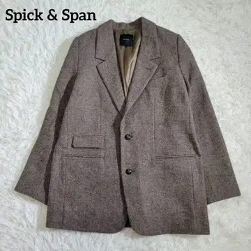 완판템 새상품급 스픽 앤 스팬 셰틀랜드 트위드 오버 자켓