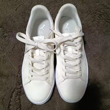 Puma 화이트 스니커즈 26cm