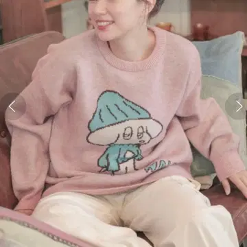 니코앤드 [ MACORODRIGUEZ 콜라보 ] 그래픽 니트 풀오버