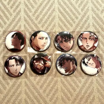 진격의 거인 art-pic 리바이 캔뱃지 8개 세트