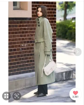 SLY 와이드 스탠드넥 롱 코트