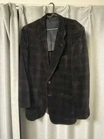 브릴리언트 벨벳 테일러드 자켓 다크 브라운