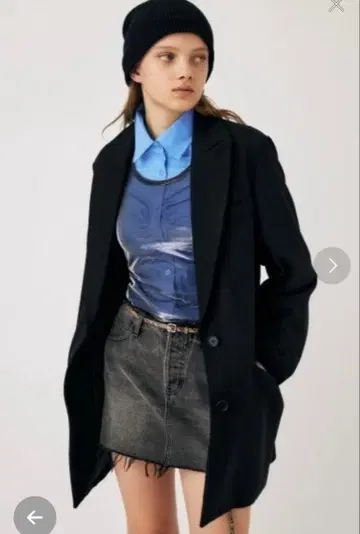 moussy 체스터 코트 테일러드 자켓